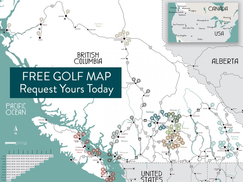 BC Golf Courses Map