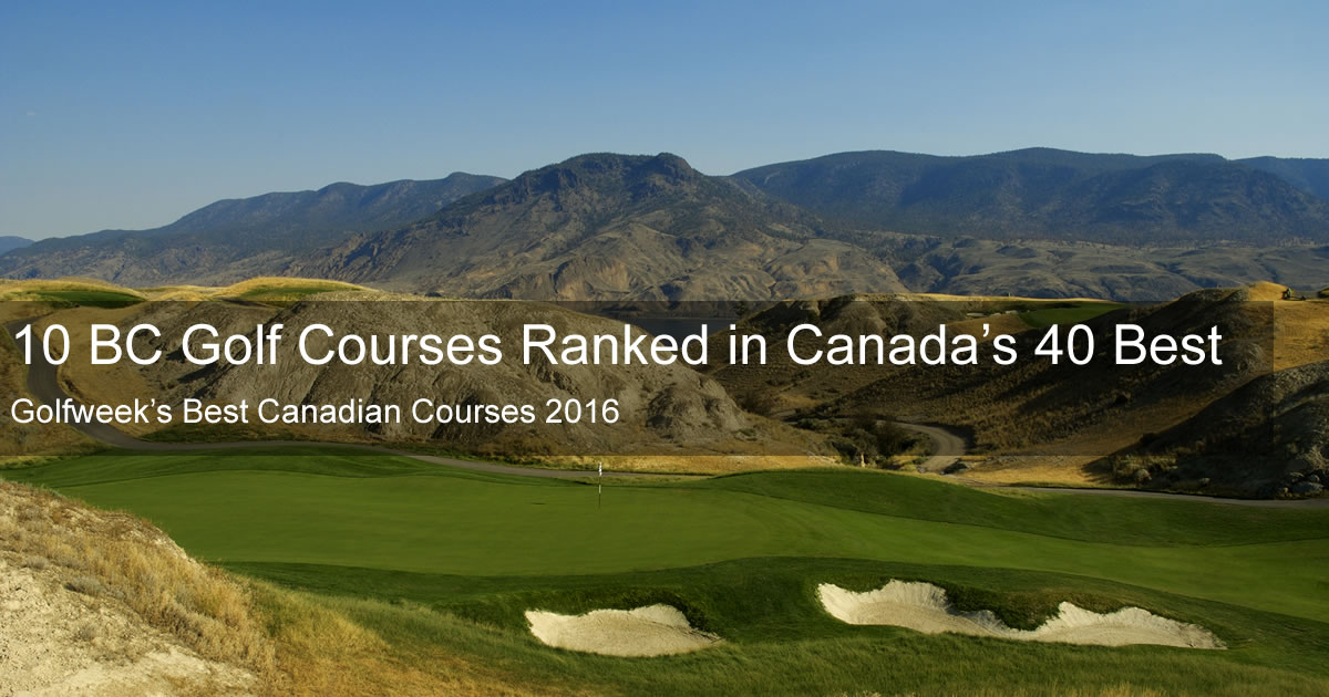 10 BC Courses Ranked in Canada's Best 40