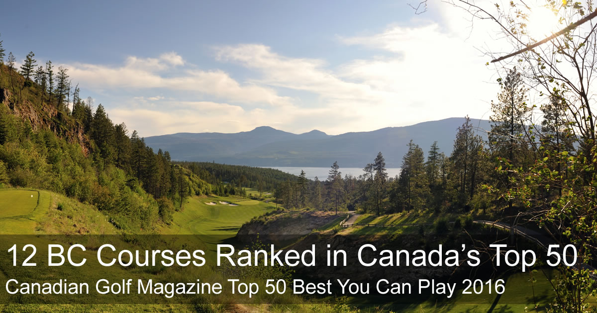 12 BC Courses in Canada's Top 50